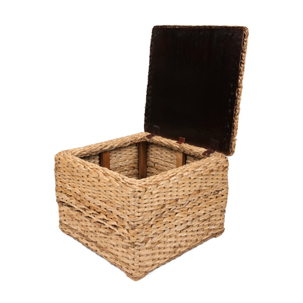 Dovecove Amadis Rattan Storage Ottoman Wayfair